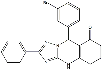 9-(3-bromophenyl)-2-phenyl-5,6,7,9-tetrahydro[1,2,4]triazolo[5,1-b]quinazolin-8(4H)-one Structure
