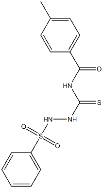 4-methyl-N-{[2-(phenylsulfonyl)hydrazino]carbothioyl}benzamide Structure