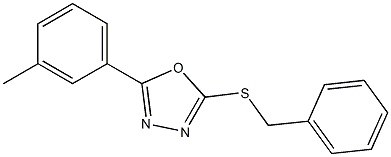 2-(benzylsulfanyl)-5-(3-methylphenyl)-1,3,4-oxadiazole Structure