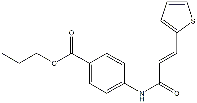 propyl 4-{[3-(2-thienyl)acryloyl]amino}benzoate 구조식 이미지