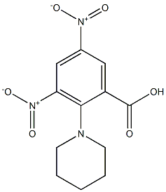 3,5-bisnitro-2-piperidin-1-ylbenzoic acid 구조식 이미지