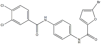 5-bromo-N-{4-[(3,4-dichlorobenzoyl)amino]phenyl}-2-furamide Structure