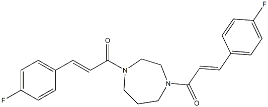 1,4-bis[3-(4-fluorophenyl)acryloyl]-1,4-diazepane 구조식 이미지