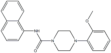 4-(2-methoxyphenyl)-N-(1-naphthyl)-1-piperazinecarboxamide 구조식 이미지