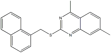 4,7-dimethyl-2-[(1-naphthylmethyl)sulfanyl]quinazoline Structure