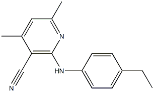 2-(4-ethylanilino)-4,6-dimethylnicotinonitrile Structure
