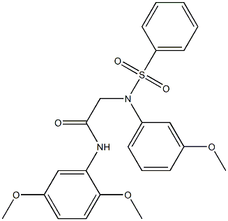 N-(2,5-dimethoxyphenyl)-2-[3-methoxy(phenylsulfonyl)anilino]acetamide 구조식 이미지