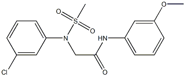 2-[3-chloro(methylsulfonyl)anilino]-N-(3-methoxyphenyl)acetamide Structure