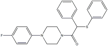 2-[4-(4-fluorophenyl)-1-piperazinyl]-2-oxo-1-phenylethyl phenyl sulfide 구조식 이미지