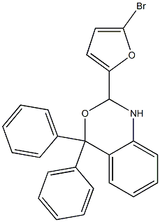 2-(5-bromo-2-furyl)-4,4-diphenyl-1,4-dihydro-2H-3,1-benzoxazine Structure