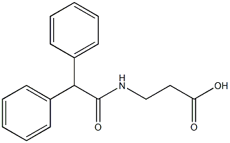 N-(diphenylacetyl)-beta-alanine 구조식 이미지