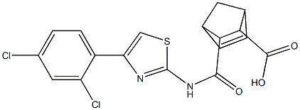 3-({[4-(2,4-dichlorophenyl)-1,3-thiazol-2-yl]amino}carbonyl)bicyclo[2.2.1]hept-5-ene-2-carboxylic acid 구조식 이미지