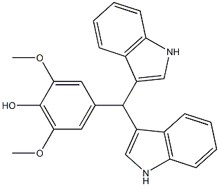 4-[di(1H-indol-3-yl)methyl]-2,6-dimethoxyphenol 구조식 이미지