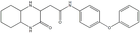 2-(3-oxodecahydro-2-quinoxalinyl)-N-(4-phenoxyphenyl)acetamide Structure