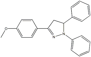 4-(1,5-diphenyl-4,5-dihydro-1H-pyrazol-3-yl)phenyl methyl ether 구조식 이미지