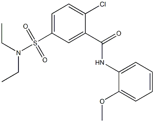 2-chloro-5-[(diethylamino)sulfonyl]-N-(2-methoxyphenyl)benzamide 구조식 이미지