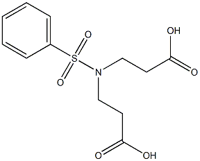 N-(2-carboxyethyl)-N-(phenylsulfonyl)-beta-alanine 구조식 이미지