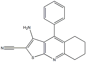 3-amino-4-phenyl-5,6,7,8-tetrahydrothieno[2,3-b]quinoline-2-carbonitrile 구조식 이미지