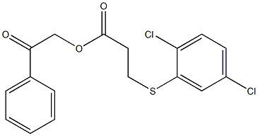 2-oxo-2-phenylethyl 3-[(2,5-dichlorophenyl)sulfanyl]propanoate 구조식 이미지