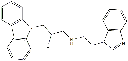 1-(9H-carbazol-9-yl)-3-{[2-(3H-indol-3-yl)ethyl]amino}-2-propanol 구조식 이미지