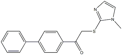 1-[1,1'-biphenyl]-4-yl-2-[(1-methyl-1H-imidazol-2-yl)sulfanyl]ethanone Structure