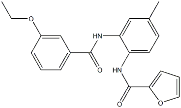 N-{2-[(3-ethoxybenzoyl)amino]-4-methylphenyl}-2-furamide 구조식 이미지