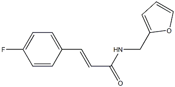 3-(4-fluorophenyl)-N-(2-furylmethyl)acrylamide 구조식 이미지