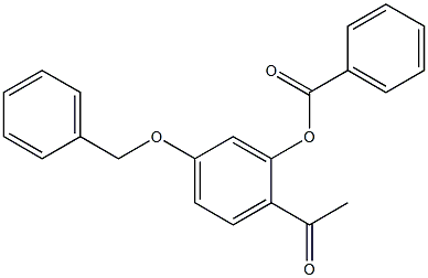 2-acetyl-5-(benzyloxy)phenyl benzoate 구조식 이미지