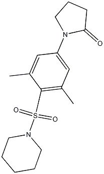 1-[3,5-dimethyl-4-(1-piperidinylsulfonyl)phenyl]-2-pyrrolidinone Structure