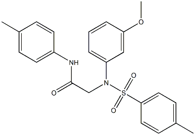 2-{3-methoxy[(4-methylphenyl)sulfonyl]anilino}-N-(4-methylphenyl)acetamide 구조식 이미지