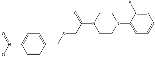 1-(2-fluorophenyl)-4-[({4-nitrobenzyl}sulfanyl)acetyl]piperazine 구조식 이미지