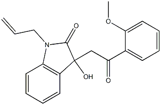 1-allyl-3-hydroxy-3-[2-(2-methoxyphenyl)-2-oxoethyl]-1,3-dihydro-2H-indol-2-one Structure