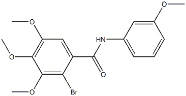 2-bromo-3,4,5-trimethoxy-N-(3-methoxyphenyl)benzamide Structure