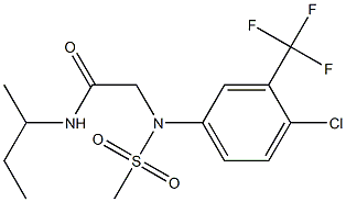 N-(sec-butyl)-2-[4-chloro(methylsulfonyl)-3-(trifluoromethyl)anilino]acetamide Structure