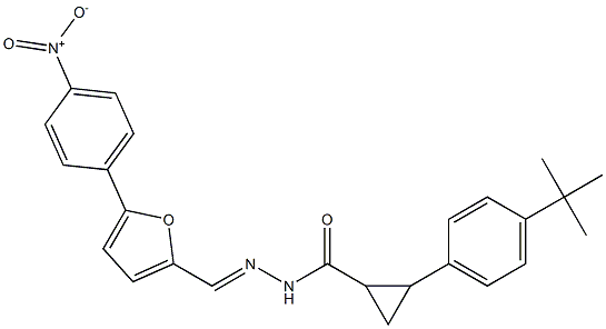 2-(4-tert-butylphenyl)-N'-[(5-{4-nitrophenyl}-2-furyl)methylene]cyclopropanecarbohydrazide 구조식 이미지