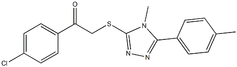 1-(4-chlorophenyl)-2-{[4-methyl-5-(4-methylphenyl)-4H-1,2,4-triazol-3-yl]sulfanyl}ethanone Structure