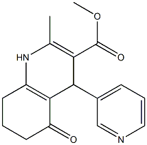 methyl 2-methyl-5-oxo-4-(3-pyridinyl)-1,4,5,6,7,8-hexahydro-3-quinolinecarboxylate Structure