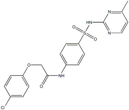 2-(4-chlorophenoxy)-N-(4-{[(4-methyl-2-pyrimidinyl)amino]sulfonyl}phenyl)acetamide Structure