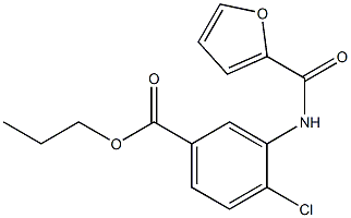 propyl 4-chloro-3-(2-furoylamino)benzoate Structure