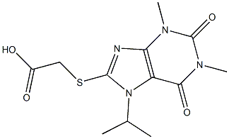 [(7-isopropyl-1,3-dimethyl-2,6-dioxo-2,3,6,7-tetrahydro-1H-purin-8-yl)sulfanyl]acetic acid 구조식 이미지