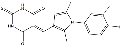 5-{[1-(4-iodo-3-methylphenyl)-2,5-dimethyl-1H-pyrrol-3-yl]methylene}-2-thioxodihydro-4,6(1H,5H)-pyrimidinedione Structure