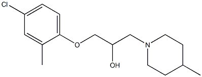 1-(4-chloro-2-methylphenoxy)-3-(4-methyl-1-piperidinyl)-2-propanol Structure