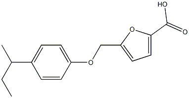 5-[(4-sec-butylphenoxy)methyl]-2-furoic acid 구조식 이미지