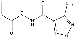 4-amino-N'-propionyl-1,2,5-oxadiazole-3-carbohydrazide Structure