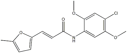 N-(4-chloro-2,5-dimethoxyphenyl)-3-(5-methyl-2-furyl)acrylamide Structure