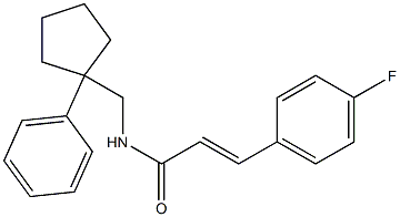 3-(4-fluorophenyl)-N-[(1-phenylcyclopentyl)methyl]acrylamide 구조식 이미지