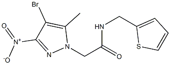 2-{4-bromo-3-nitro-5-methyl-1H-pyrazol-1-yl}-N-(2-thienylmethyl)acetamide 구조식 이미지