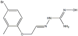 2-[2-(4-bromo-2-methylphenoxy)ethylidene]-N'-hydroxyhydrazinecarboximidamide 구조식 이미지