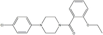 2-{[4-(4-chlorophenyl)-1-piperazinyl]carbonyl}phenyl ethyl ether Structure