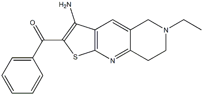 (3-amino-6-ethyl-5,6,7,8-tetrahydrothieno[2,3-b][1,6]naphthyridin-2-yl)(phenyl)methanone 구조식 이미지